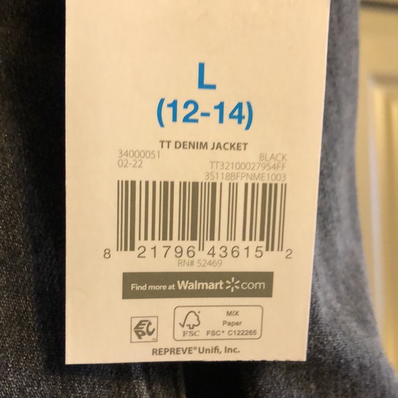 NEW Time and Tru black jean jacket - Picture 11 of 11